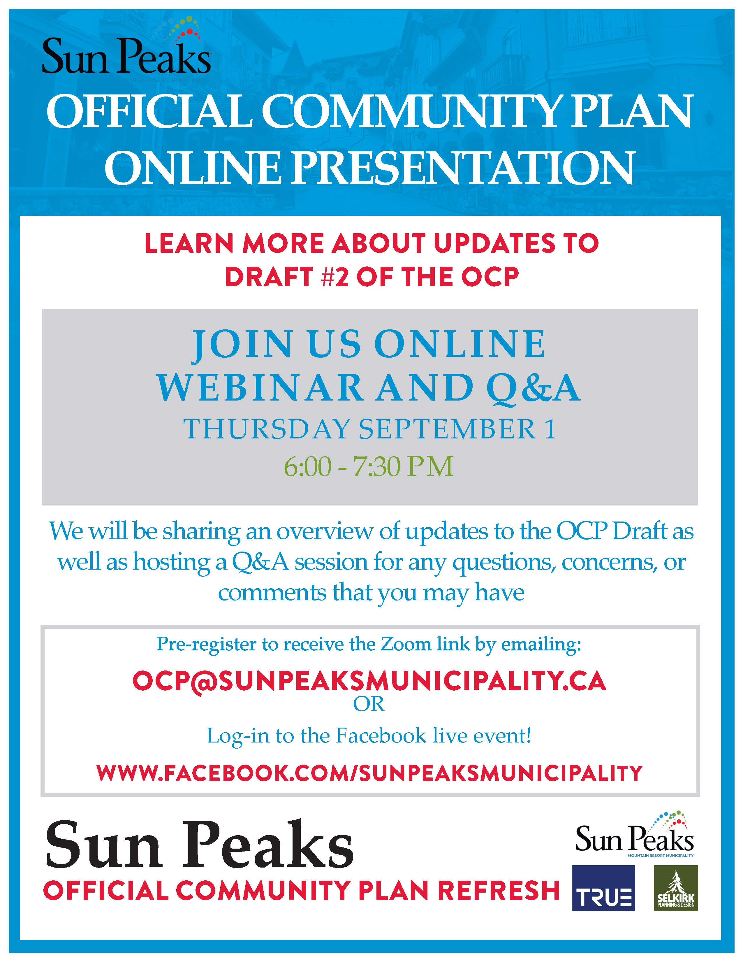 SUN PEAKS DRAFT 2 WEBINAR POSTER
